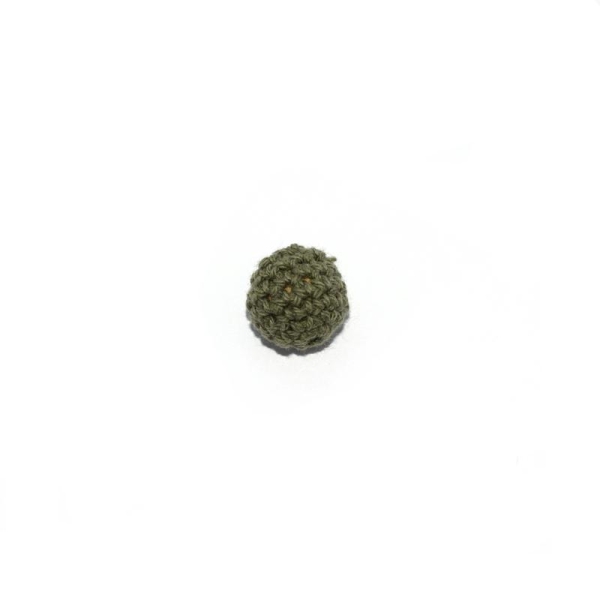 Perle crochet 16 mm kaki - Photo n°1