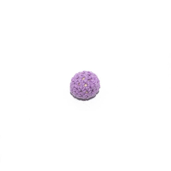 Perle crochet 16 mm mauve clair - Photo n°1