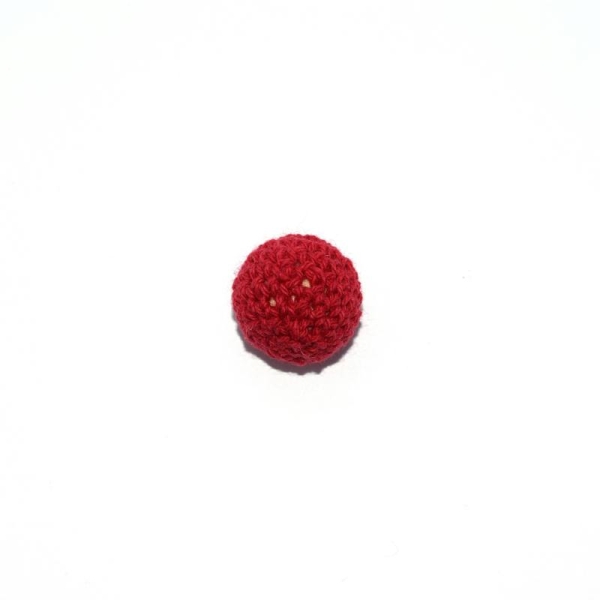 Perle crochet 20 mm rouge - Photo n°1