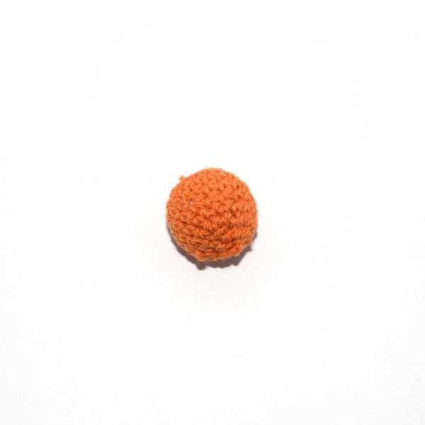 Perle crochet 20 mm orange - Photo n°1