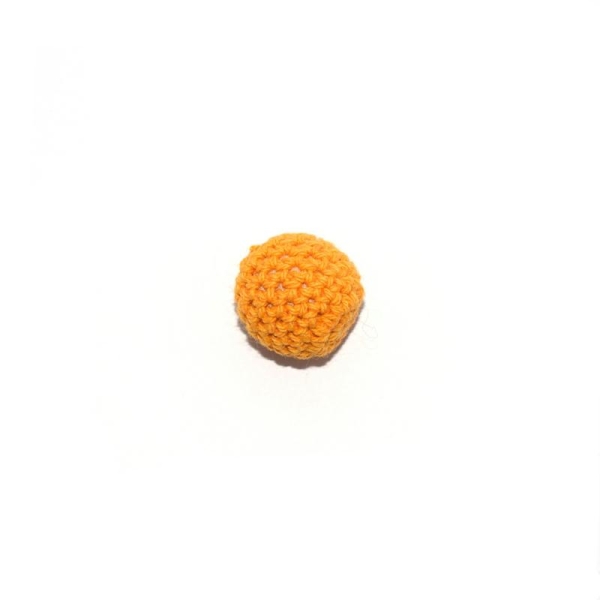 Perle crochet 20 mm jaune moutarde - Photo n°1