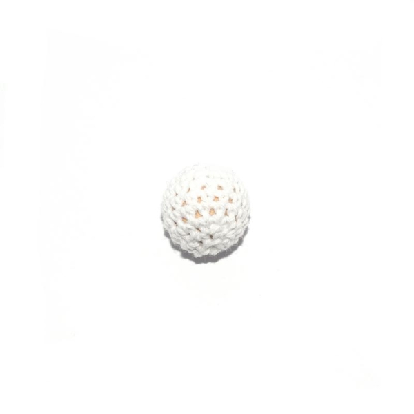 Perle crochet 20 mm blanc - Photo n°1