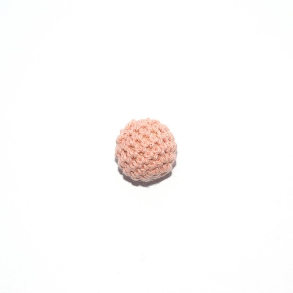 Perle crochet 20 mm pêche - Photo n°1