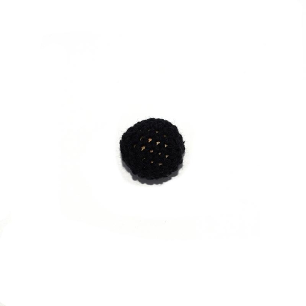 Perle crochet 20 mm noir - Photo n°1
