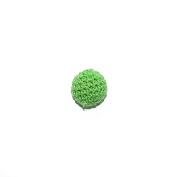 Perle crochet 20 mm vert pomme - Photo n°1