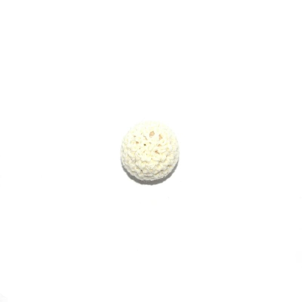 Perle crochet 20 mm beige - Photo n°1
