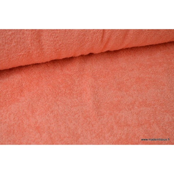 Tissu Eponge 100% coton corail lisiere cousue. - Photo n°4