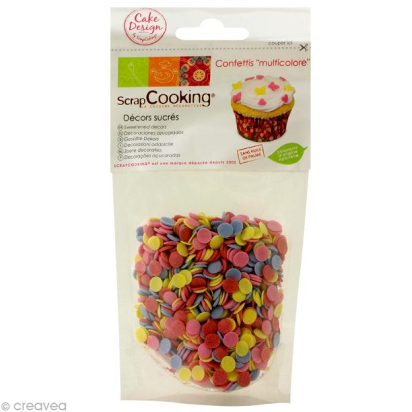 Décors sucre gâteaux - Confettis Multicolore - 50 g - Photo n°1
