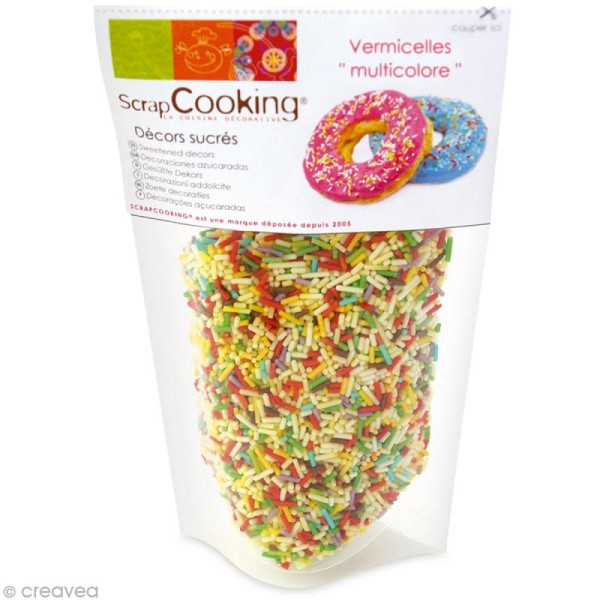 Décors sucre gâteaux - Vermicelles Multicolore - 80 g - Photo n°1