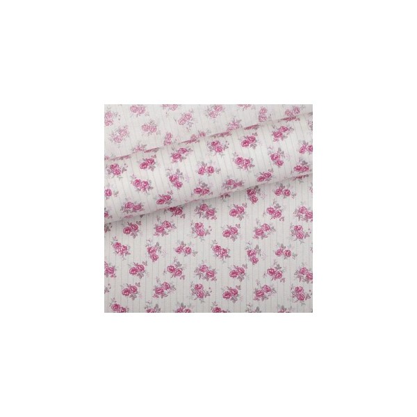 Tissu fleur pointillé - Rose shadow - Largeur 140cm - Vendu par 50cm - Photo n°4