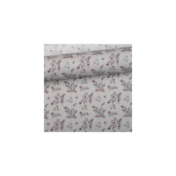 Tissu fleur gianna rose shadow - Largeur 140cm - Vendu par 50cm - Photo n°1