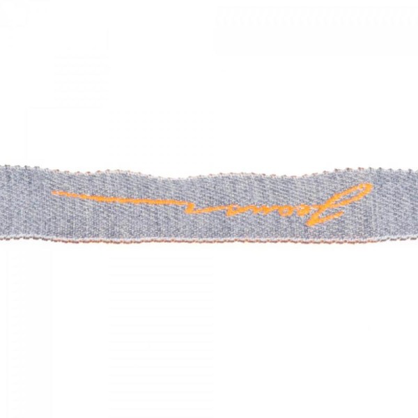 Ruban jeans au mètre - Orange & gris-bleu - Photo n°2