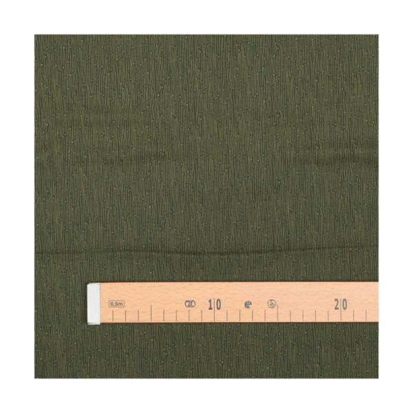 Tissu coton ligne et pointillé - Vert- VENDU AU 50cm - Photo n°3