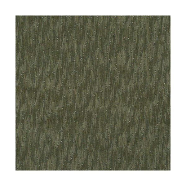 Tissu coton ligne et pointillé - Vert- VENDU AU 50cm - Photo n°1