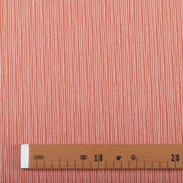 Tissu rayure courbe - Orange - A la coupe - Oeko-Tex® - Photo n°4