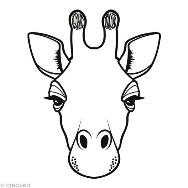 Masque 3D à peindre et monter - Girafe 30,5 cm - Photo n°1