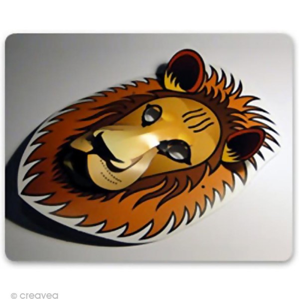 Masque 3D à monter - Lion 30 cm - Photo n°2