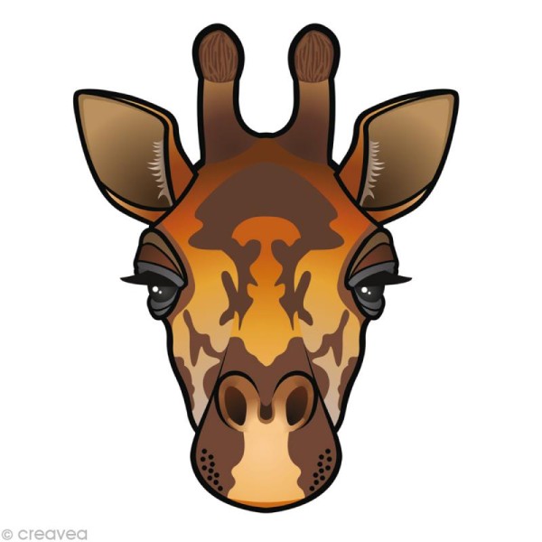 Masque 3D à monter - Girafe 30,5 cm - Photo n°1