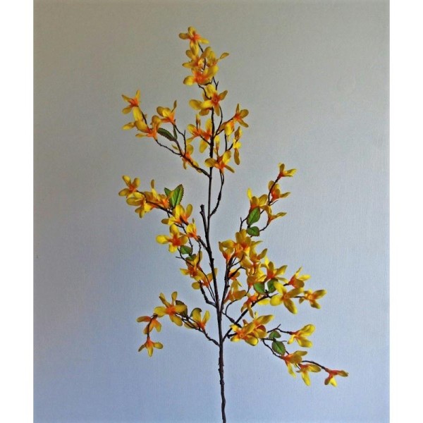 Branche de Forsythia artificiel H75cm fleurs artificielles jaune foncé - Photo n°2