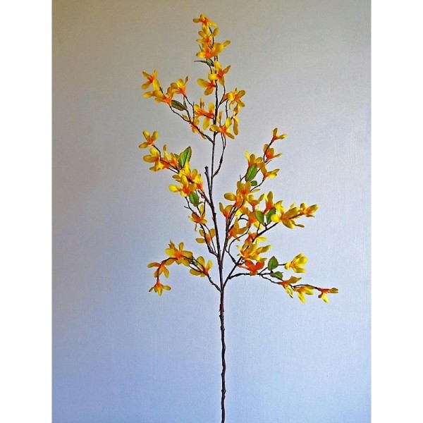 Branche de Forsythia artificiel H75cm fleurs artificielles jaune foncé - Photo n°1