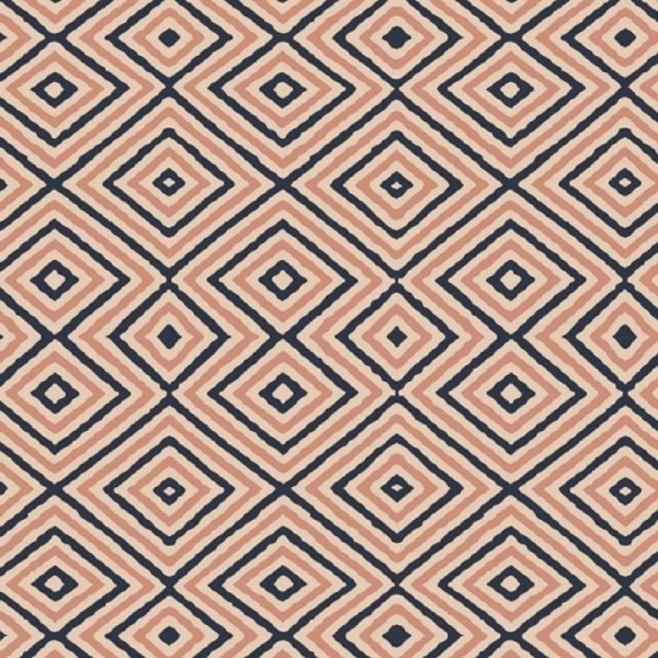 Tissu Popeline coton imprimé Formes géométriques rose et bleu ART GALLERY DESIGNER - Photo n°1