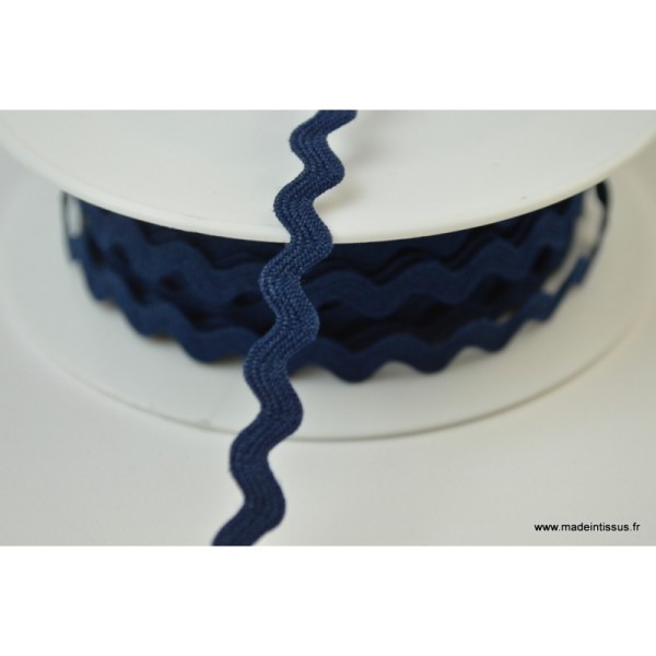 Serpentine Croquet uni Bleu Marine 9mm x1m - Photo n°1