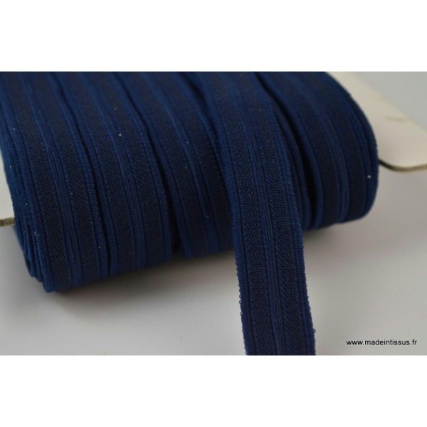 Boutonnière elastique 16mm coloris Bleu marine - Photo n°1