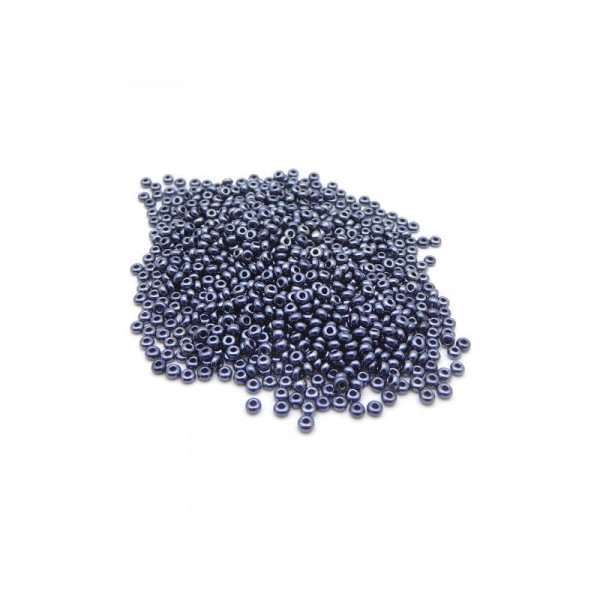 Perles de rocaille lustre  2,5mm - 9/0 noir hématite 10g - Europe - Photo n°1