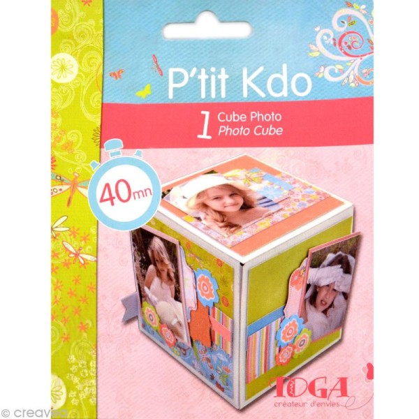 Kit scrapbooking P'tit Kdo cube photo - Instant poétique - Photo n°1