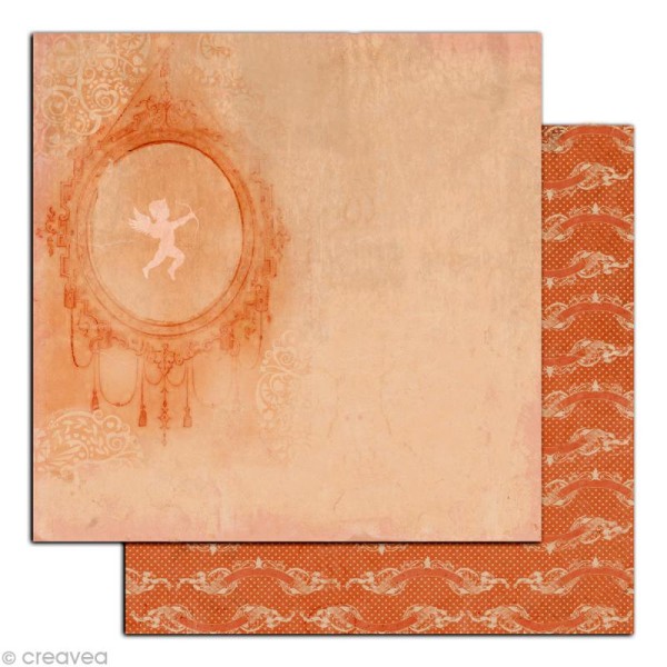 Papier scrapbooking Cupidon - Set 6 feuilles 30,5 x 30,5 cm - Recto Verso - Photo n°6