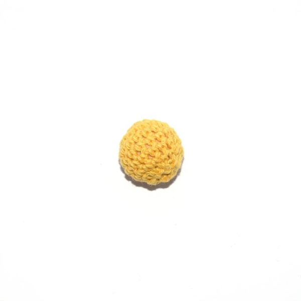 Perle crochet 20 mm jaune clair - Photo n°1