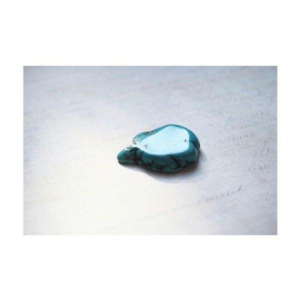 Grande perle palet en turquoise 25-35x33-40mm - Photo n°2