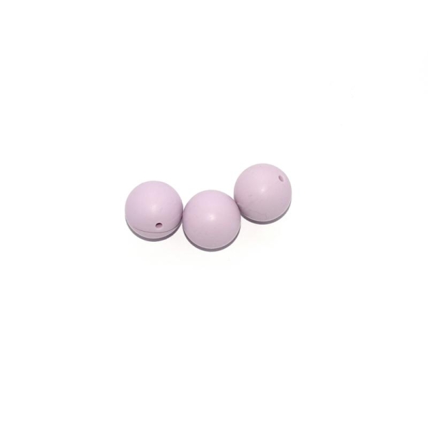 Perle silicone 20 mm ronde violet - Photo n°1