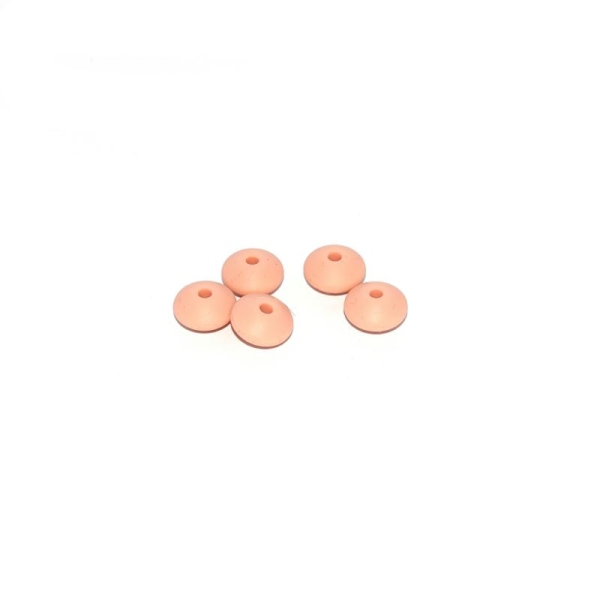 Perle lentille silicone 10 mm beige - Photo n°1