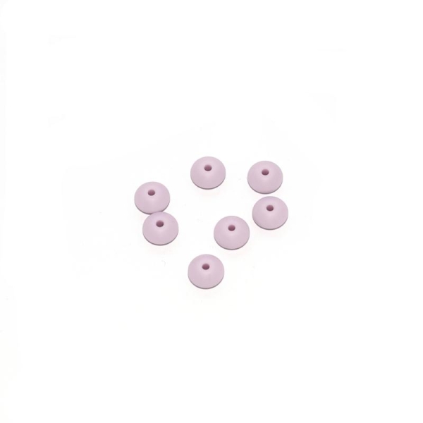Perle lentille silicone 10 mm violet - Photo n°1