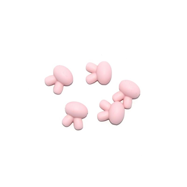 Perle silicone lapin 15x18 mm rose - Photo n°1