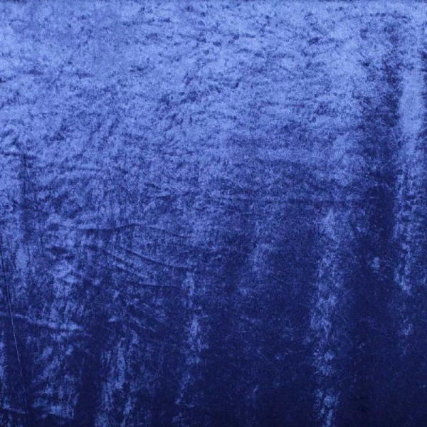Tissu panne de velours - Bleu roi - Photo n°4