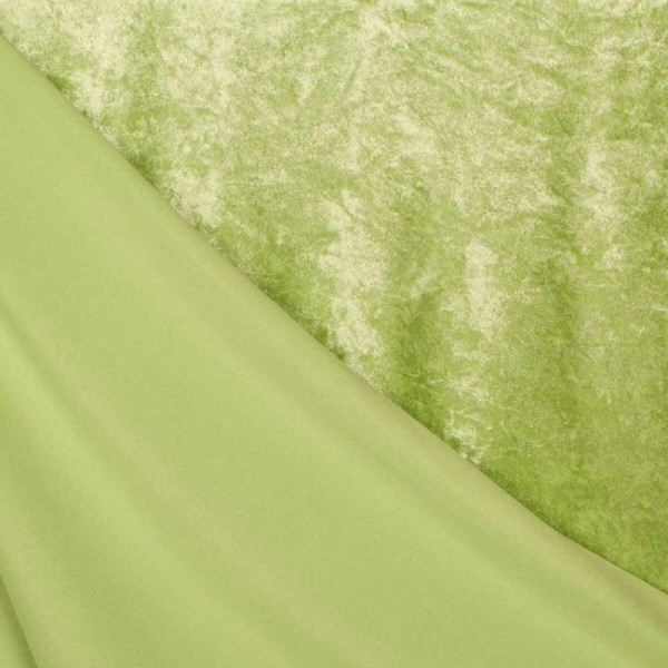 Tissu panne de velours - Vert anis - Photo n°2