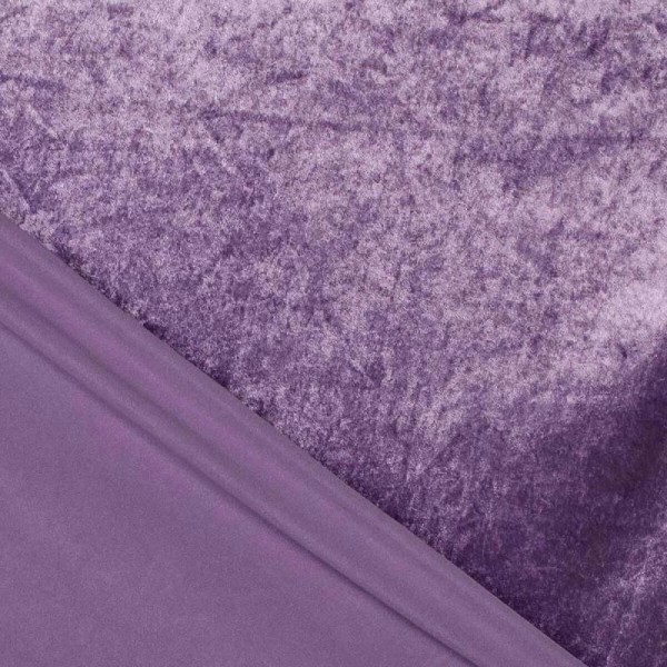 Tissu panne de velours - Violet lila - Photo n°2