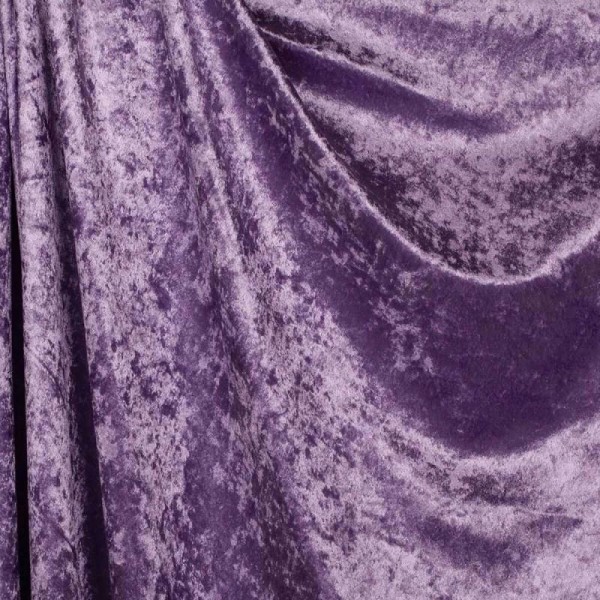 Tissu panne de velours - Violet lila - Photo n°1