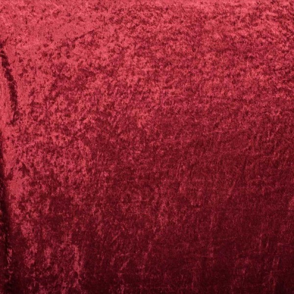 Tissu panne de velours - Rouge bordeaux - Photo n°2