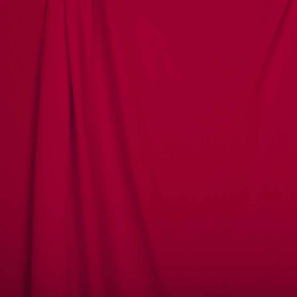 Tissu crêpe uni - Rouge - Photo n°1