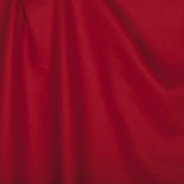 Tissu lin lavé uni 100% biologique - Rouge - Photo n°1