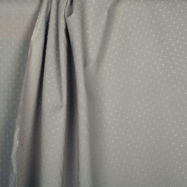 Tissu coton plumetis uni - Beige naturel - Photo n°2