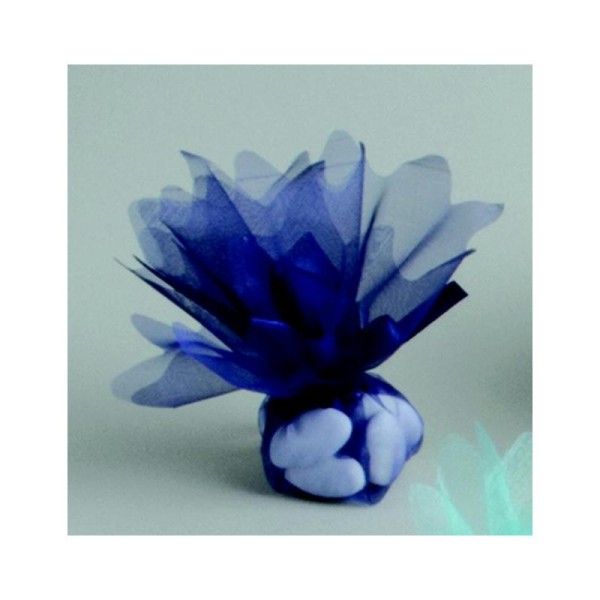 50 Ronds tulle cristal bleu marine - Photo n°1