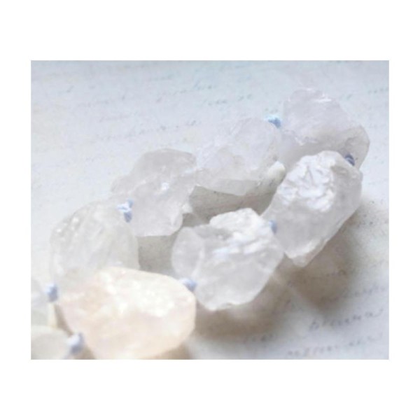 Grosse perle de quartz irisé brute 25x30x20mm - Photo n°1