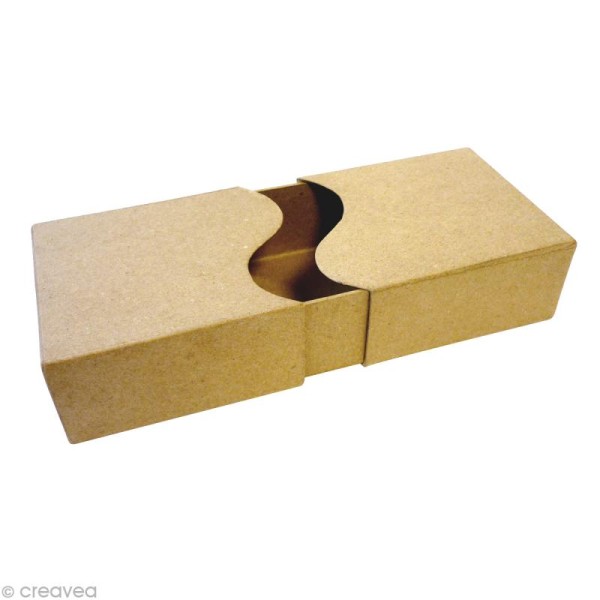 Boîte rectangle 2 parties en carton 21 cm - Photo n°1