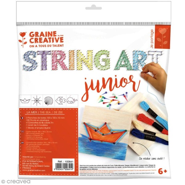 Kit tableau string art Junior - Mer - Photo n°1