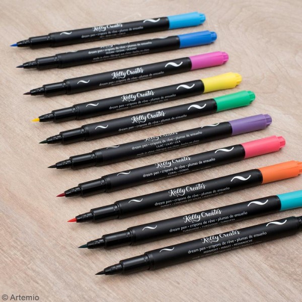 Feutre pinceau Dream Pen Kelly Creates - double embout - 10 pcs - Photo n°3