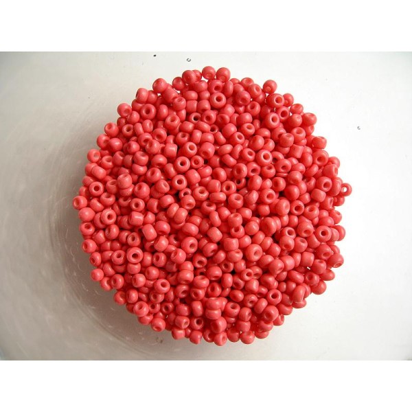 20G Perles Rocaille Rose Corail 8/0 (3Mm) - Photo n°1